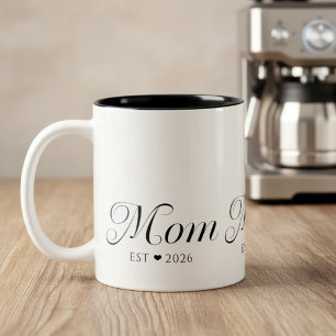 Mum Established New Mum Gift Two-Tone Coffee Mug