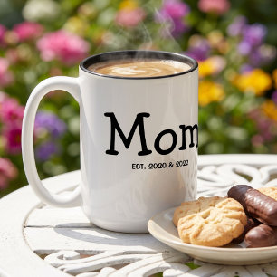 Mum Established New Mum Gift Two-Tone Coffee Mug