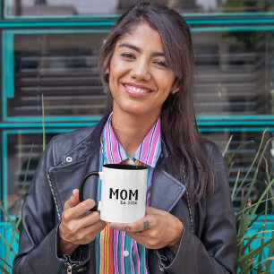 Mum Established New Mum Gift Two-Tone Coffee Mug