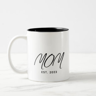 Mum Established New Mum Gift Two-Tone Coffee Mug