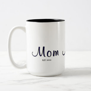 Mum Established New Mum Gift Two-Tone Coffee Mug