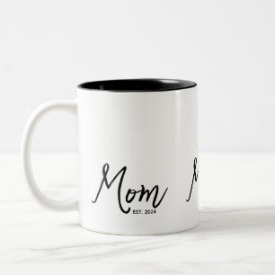 Mum Established New Mum Gift Two-Tone Coffee Mug