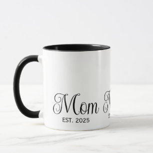 Mum Established New Mum Gift Two-Tone Coffee Mug