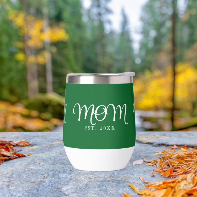 Mum Established New Mum Gift White Script (Outdoor)