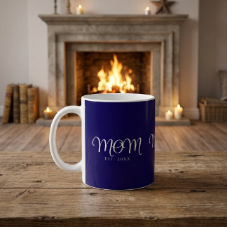 Mum Established New Mum Gift White Script Coffee Mug