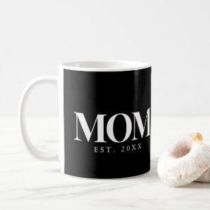 Mum Established New Mum Gift White Typography Coffee Mug