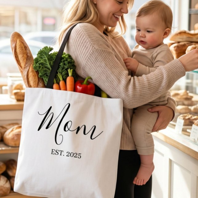 Mum Established New Mum Minimalist Gift Tote Bag (Creator Uploaded)
