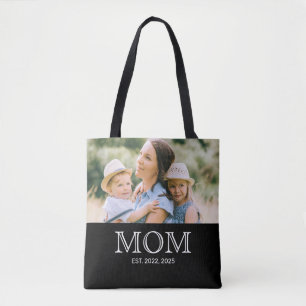 Mum Established Photo Black Tote Bag
