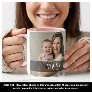 Mum Established Photo Gift for New Mother Mug
