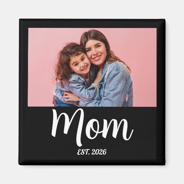 Mum Established Photo Gift Magnet (Front)