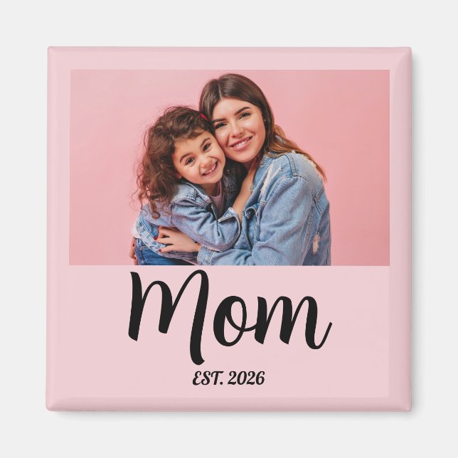 Mum Established Photo Gift Magnet (Front)
