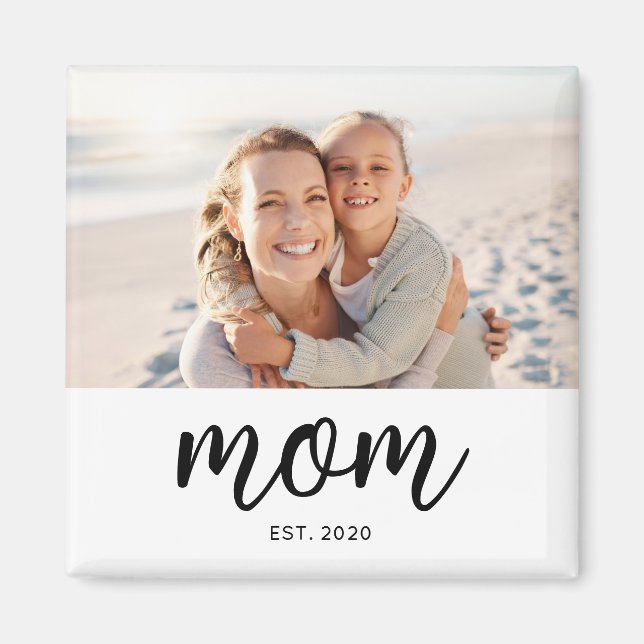 Mum Established Photo Gift Magnet (Front)