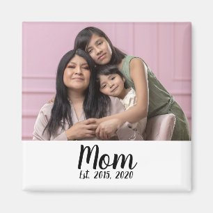 Mum Established Photo Gift Magnet