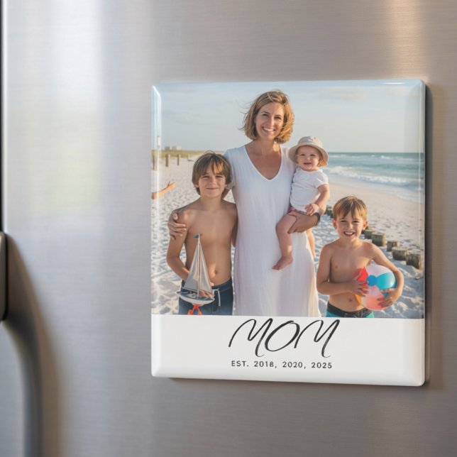 Mum Established Photo Gift Magnet (Creator Uploaded)