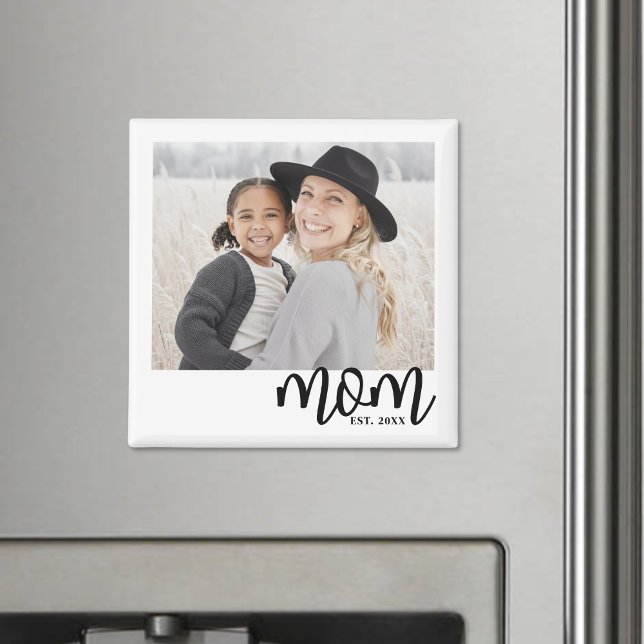 Mum Established Photo Gift Magnet (Mom Established Photo Gift magnet)
