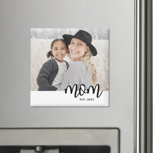 Mum Established Photo Gift Magnet (Mom Established Photo Gift magnet)