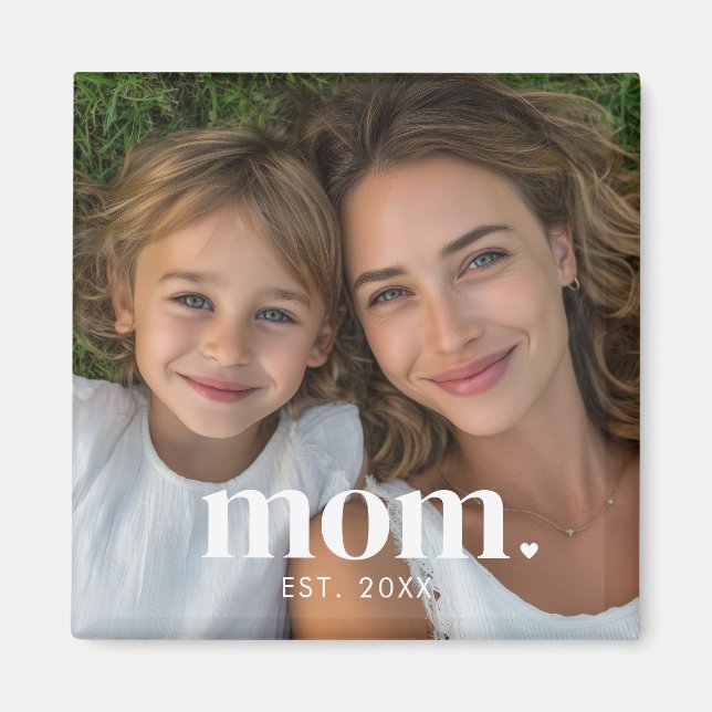 Mum Established Photo Gift  Magnet (Front)