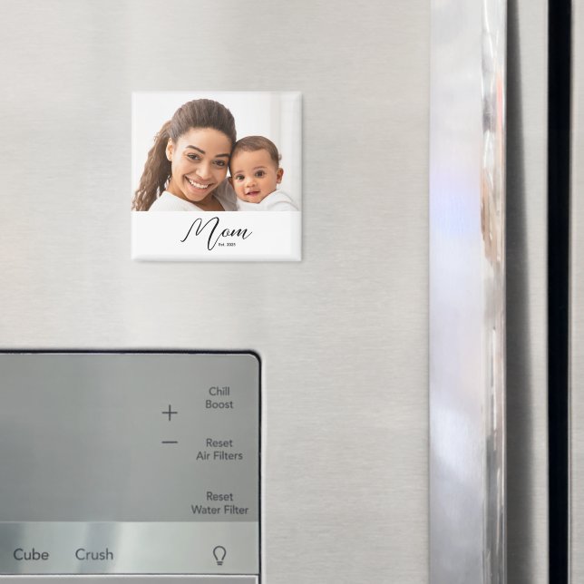 Mum Established Photo Gift Magnet (In Situ (Fridge))