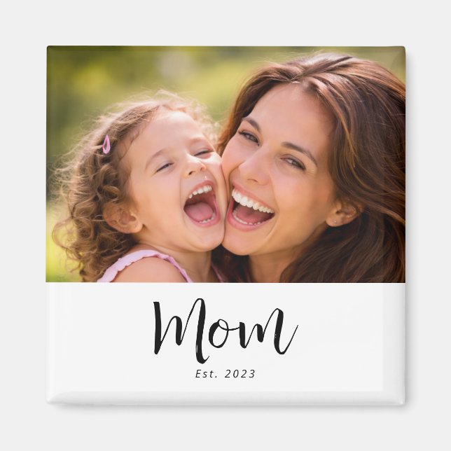 Mum Established Photo Gift Magnet (Front)