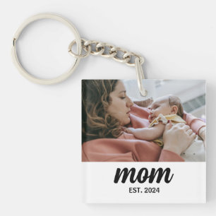 Mum Established Photo Gift Magnet Key Ring