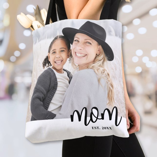 Mum Established Photo Gift Tote Bag (Mom Established Photo Gift Tote Bag)