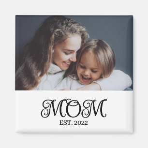 Mum Established Photo Mother's Day Gift Magnet
