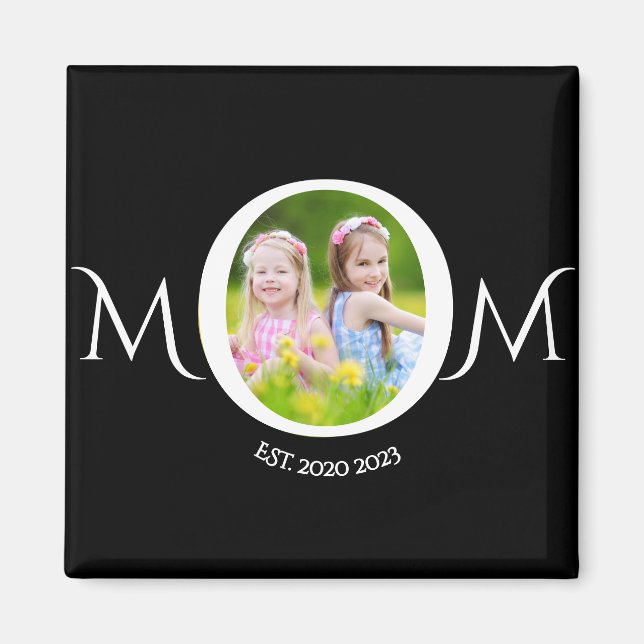 Mum Established Photo Mother's Day Gift Magnet (Front)