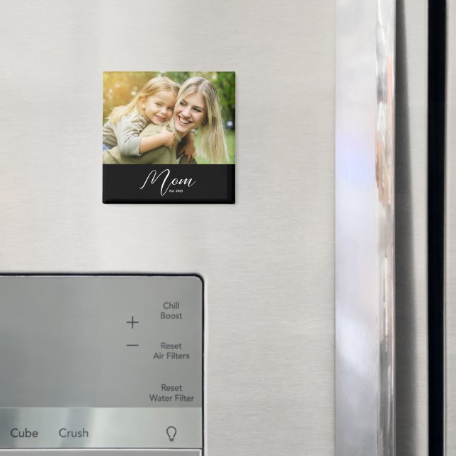 Mum Established Photo Mother's Day Magnet (In Situ (Fridge))