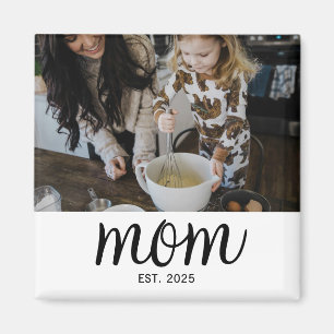 Mum Established Photo Mother's Day Magnet