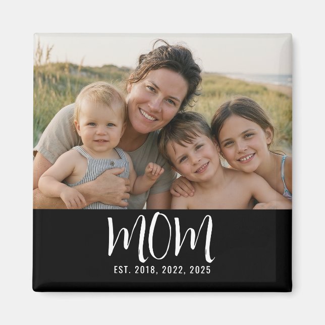 Mum Established Photo Mother's Day Magnet (Front)