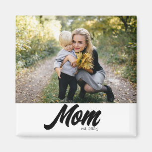 Mum Established Photo Mother's Day Magnet