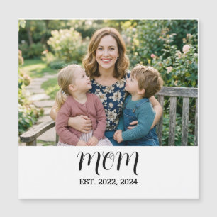 Mum Established Photo Mother's Day Magnetic Card