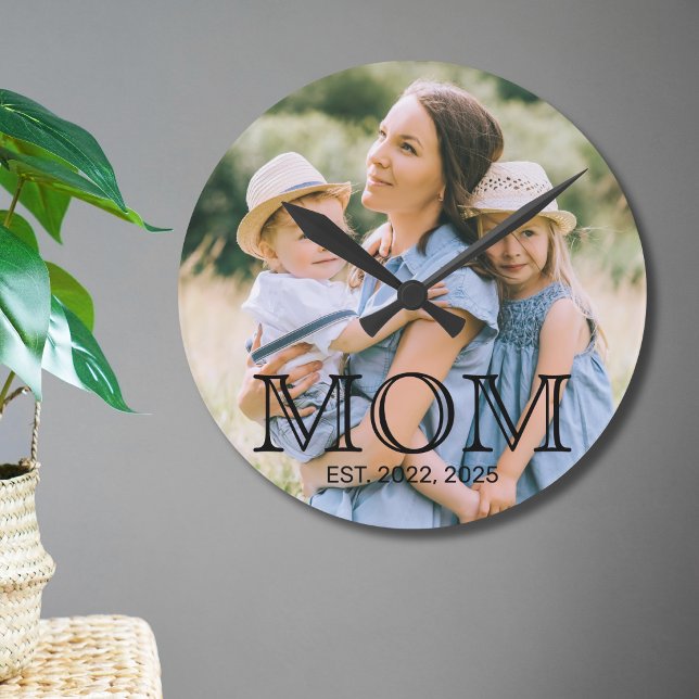 Mum Established Photo Round Clock (Creator Uploaded)