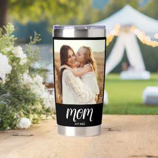 Mum Established Script Black 2 Photo Insulated Tumbler