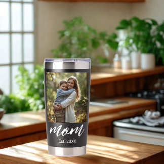 Mum Established Script Black 2 Photo Insulated Tumbler