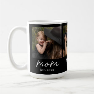 Mum Established Script Black 3 Photo  Coffee Mug