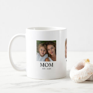 Mum Established Script Black 3 Photo Coffee Mug