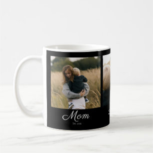 Mum Established Script Black 3 Photo Coffee Mug