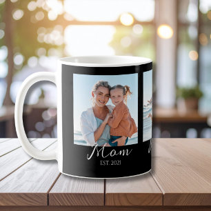 Mum Established Script Black 3 Photo  Coffee Mug