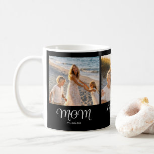 Mum Established Script Black 3 Photo Coffee Mug