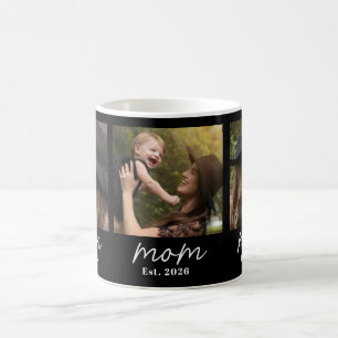 Mum Established Script Black 3 Photo  Coffee Mug