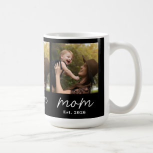 Mum Established Script Black 3 Photo  Coffee Mug