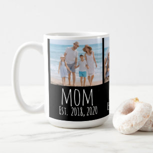 Mum Established Script Black 3 Photo Coffee Mug