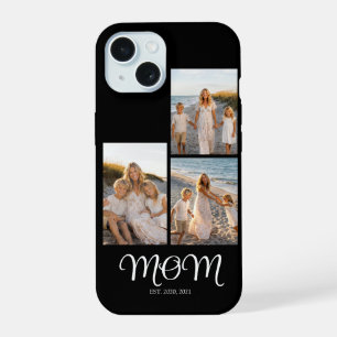 Mum Established Script Black 3 Photo iPhone 15 Case
