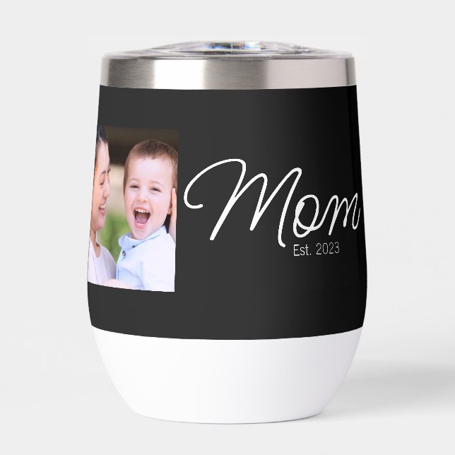 Mum Established Script Black Photo (Front)