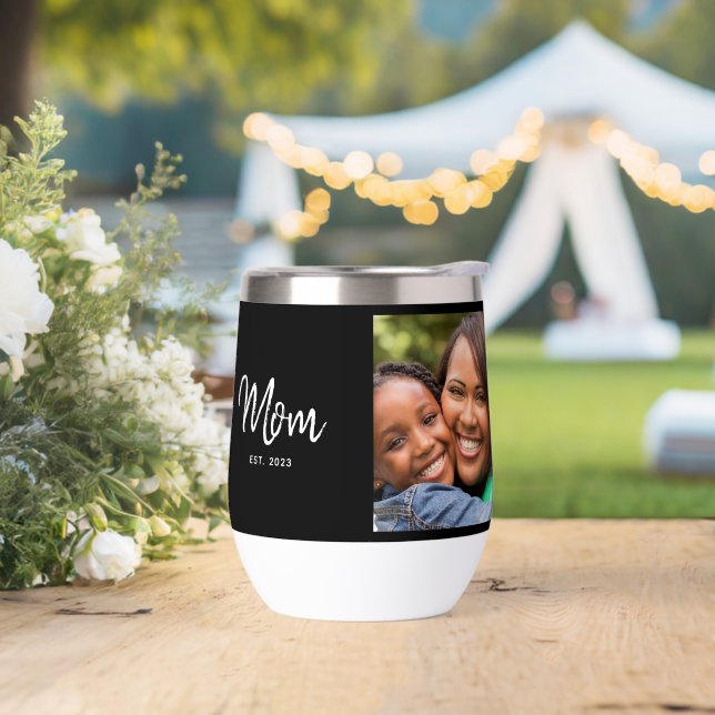 Mum Established Script Black Photo (Wedding)