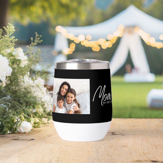 Mum Established Script Black Photo  (Wedding (Rotated))