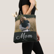Mum Established Script Black Photo