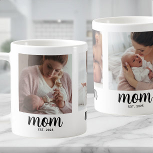 Mum Established Script Photo Gift Coffee Coffee Mu Mug