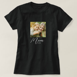 Mum Established Script Photo T-Shirt